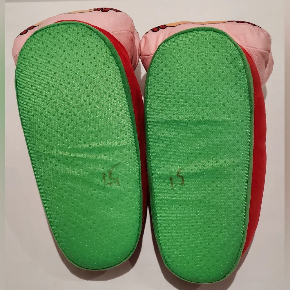 Strawberry Shortcake Character Slippere Youth XL Sz 4/5 Pink, Red And Green